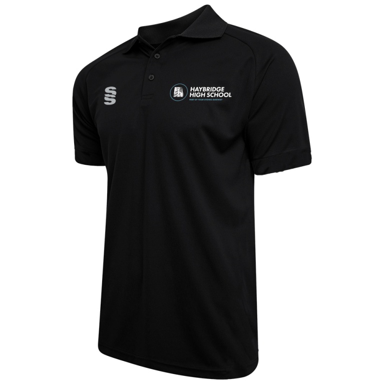 Dual Solid Colour Polo - Black - Men's/Unisex Fit