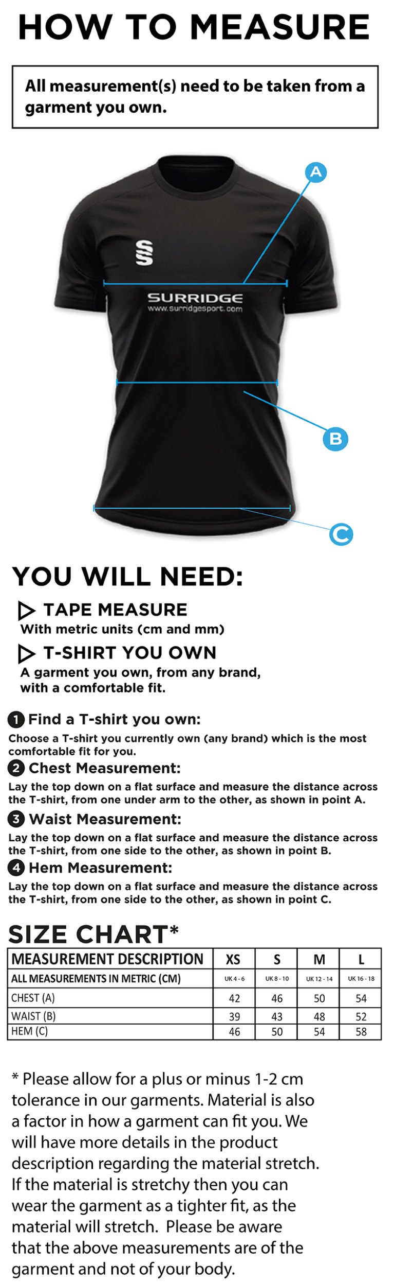 Dual Games Shirt - White - Women's Fit - Size Guide