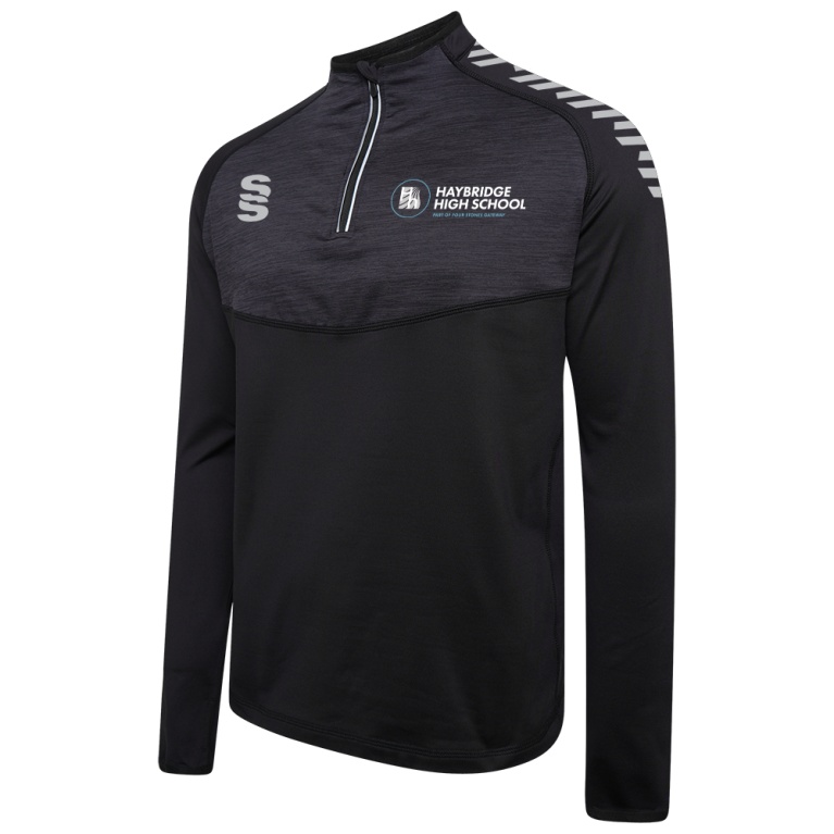 1/4 Zip Dual Performance Top - Black - Unisex Fit