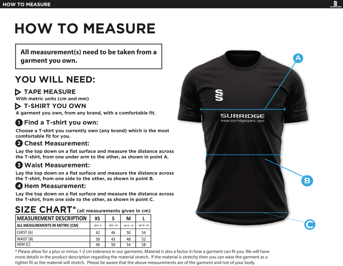 Dual Games Shirt - Black - Women's Fit - Size Guide