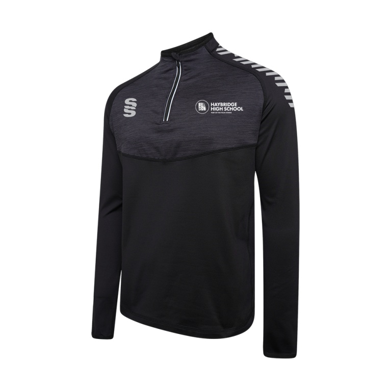 1/4 Zip Dual Performance Top - Black - Unisex Fit