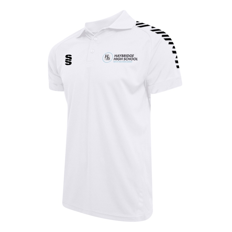 Dual Solid Colour Polo - White - Women's Fit